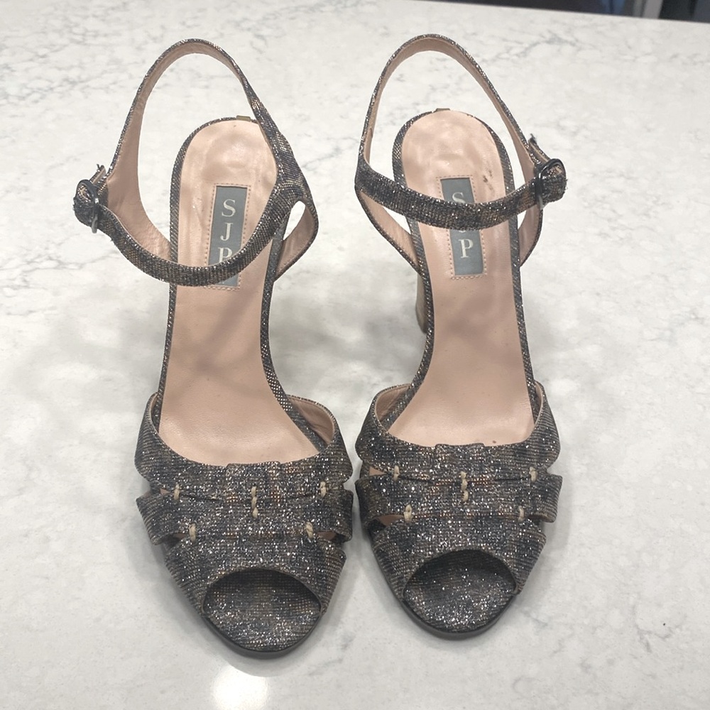 SJP by Sarah Jessica Parker heeled sandals. Carson style